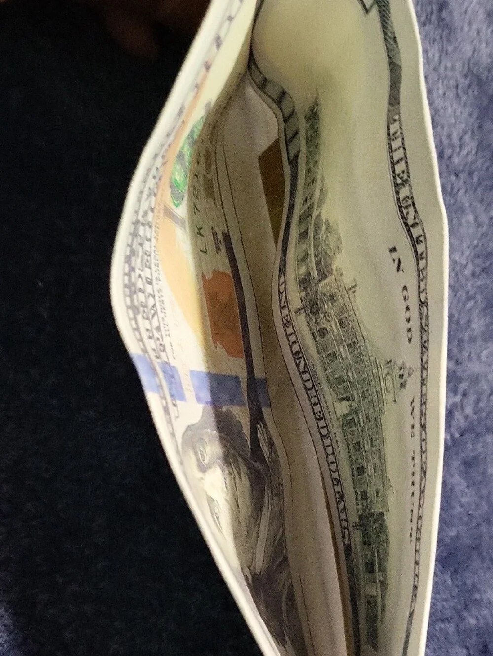 Decorative Hundred-Dollar Bill Wallet - White and Green